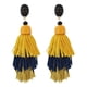 thumbnail image 2 of Moda Lindo Bohemio Cuelga Los Pendientes Chica Flecos Decoración De Amarillo jinwen Pendientes con borlas de hilo con flecos, 2 of 8