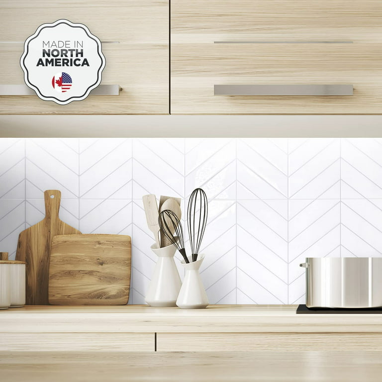 Smart Tiles - Peel and Stick Backsplash Stainless Panel - Premium 3D Kitchen and Bathroom Tile Stainless Panel, Size: XL - 24in x 8in, Silver