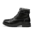 thumbnail image 2 of Botas de Combate para Hombre Bruno Marc para Motocicleta con Forro de Piel, Cierre de Cremallera, Color Negro, Talla 9.5, 2 of 8