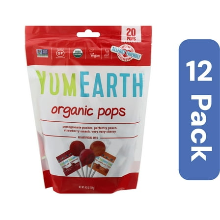 YumEarth Lollipops Fruit 4.2 oz (Pack Of 12)