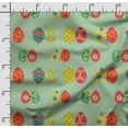 thumbnail image 2 of Soimoi Easter Print, Poly Taffeta Fabric, Decor Sewing Fabric by The Yard 56 Inch Wide, Decorative Fabric for Outdoor Upholstery, Umbrellas and Home Accents, Red & Green, 2 of 5