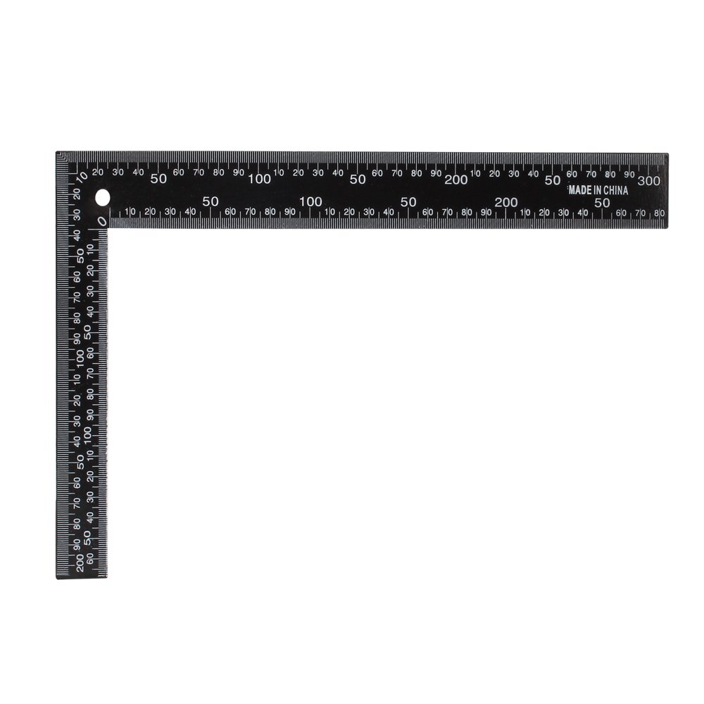 L Square 200x300mm Steel Metric 90 Degree Dual Side Angle Ruler