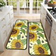 thumbnail image 4 of Kitchen Rugs Sets Of 2,Yellow Sunflower Seed Pattern Anti Fatigue Kitchen Mat Rugs Non Slip Washable,Decorative Kitchen Floor Mats for Kitchen,Sink,Laundry,17"x47"+17"x47", 4 of 5