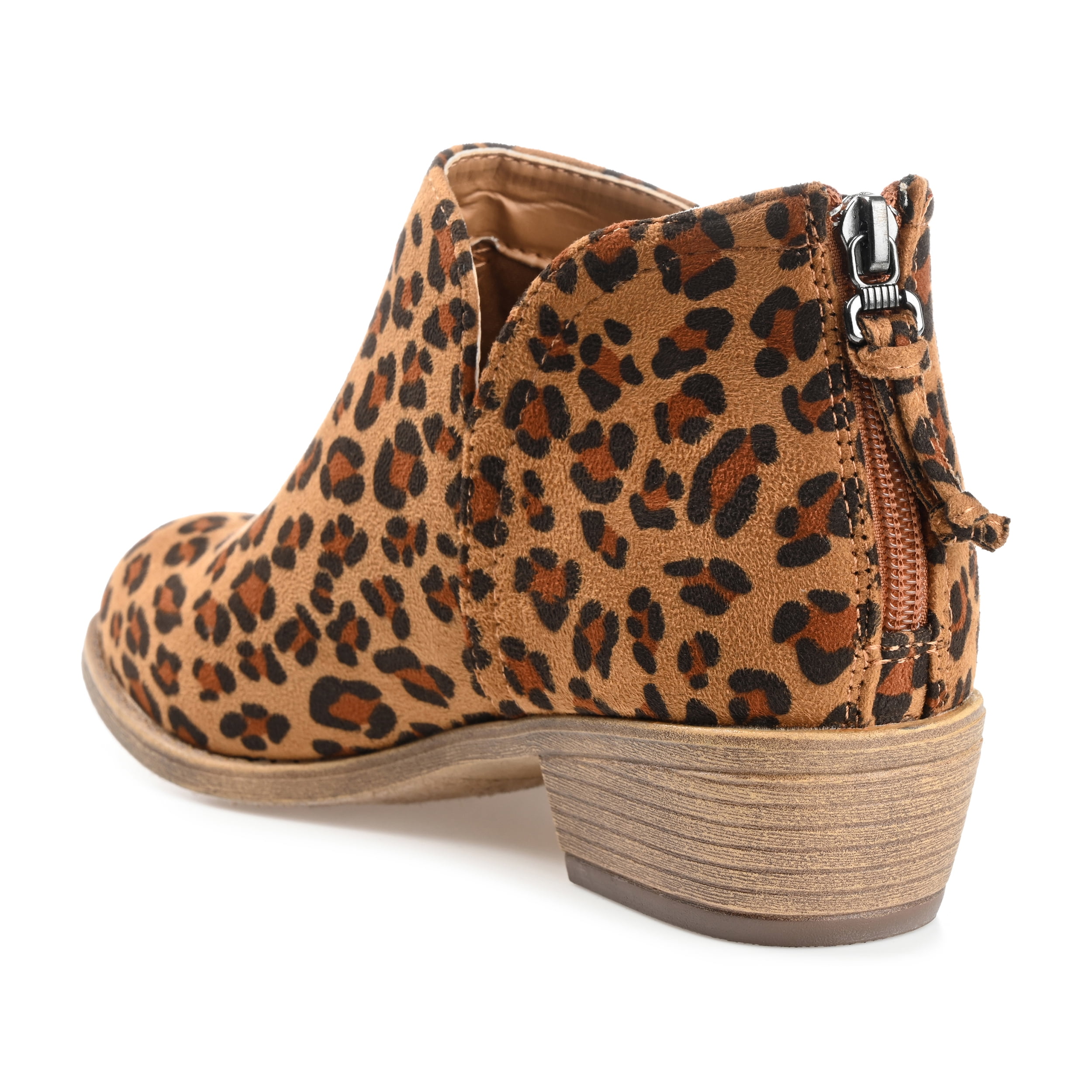 Journee Womens Livvy Back Heel Zip Stacked Heel Booties, Widths Available