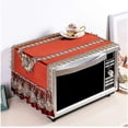 thumbnail image 1 of Red Microwave Oven Cover Dustproof Cloth Oil-proof Microwave Cover Cloth Kitchen Toaster Appliance Protector, 1 of 2