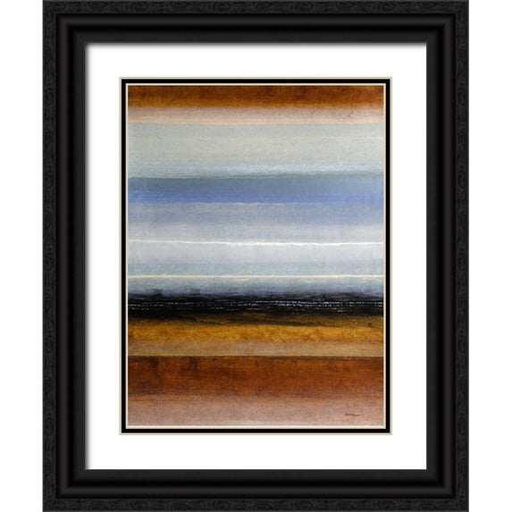 Holsinger, Joel 12x14 Black Ornate Wood Framed with Double Matting Museum Art Print Titled - Earth And Skyscape