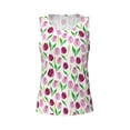 thumbnail image 5 of Goofa Tulips Flowers Printed Womens Workout Tops for Women Sleeveless Yoga Shirts Athletic Running Tank Tops Sleeveless Gym Clothes Workout Apparel-Large, 5 of 9