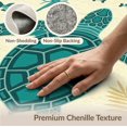 thumbnail image 6 of ODIKA 9'x12' Washable Area Rug Non-Shedding, Easy Care Turtle Beachy Ocean Entry Themed Teal Bathroom Long Nautical Flowing Dynamic for Master Suite, California King, Under Bed, 6 of 7