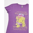 thumbnail image 3 of Girl's Star Wars R2-D2 Lines  Graphic Tee Purple Berry Medium, 3 of 6