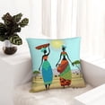 thumbnail image 6 of Yiaed African Women Print Pillow Covers Super Soft Decorative Square Throw Pillow Covers Case Cushion Covers for Sofa Couch Bedroom Car Decor（No pillow core）-16"x16", 6 of 7