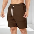 thumbnail image 2 of Wyobmus Mens Cargo Corduroy Shorts Summer Beach Shorts Elastic Waistband Drawstring Casual Shorts Lightweight Hiking Shorts S-3X A-Brown, 2 of 9