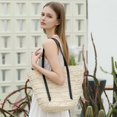 thumbnail image 2 of LHSHIDU Large Handmade Straw Purses for Women, Summer Beach Natural Weaving Chic Woven Tote Handbags Shoulder Bag, 2 of 9