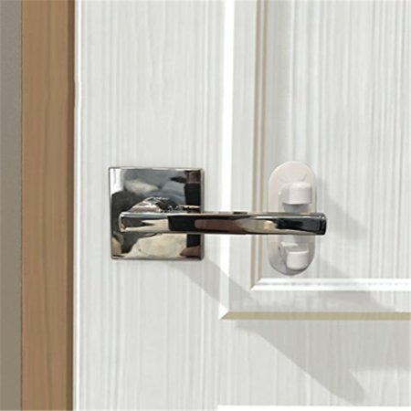 Baby Door Handle Safety Lock Children Door Lever Lock White