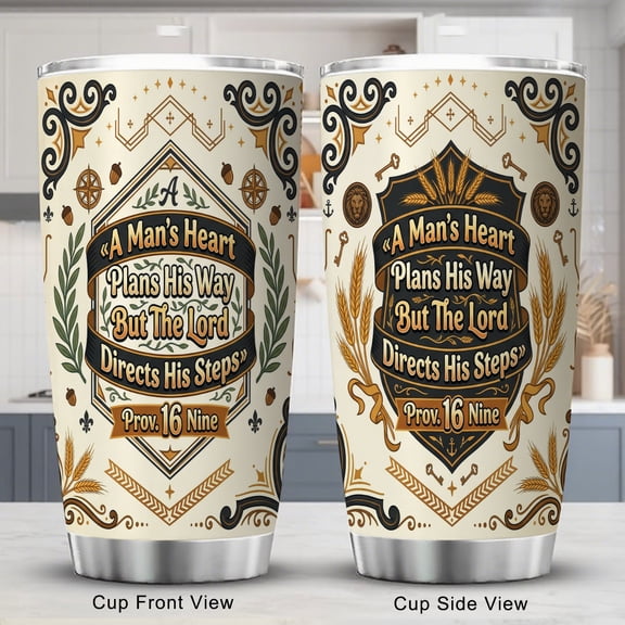 christian Tumbler 20oz with Lid Religious Holiday Gift for Friends and Family