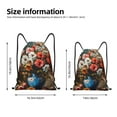 thumbnail image 2 of Kdxio Elegant Floral Vase Painting Print Drawstring Backpack Bag,Waterproof Draw String Back Sack, Gym Drawstring Bags Swim Bag For Unisex, 2 of 5