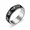Black, variant on Women’s and Men’s Butterfly Spinner Ring, Stainless Steel Casual Style, Four Rotating Color Options, 8mm Wide Profile, Whole Sizes 6-12 for Daily Wear and Friendship Gifts