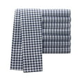 thumbnail image 4 of Laurel & Mayfair Gingham Printed 250tc 100% Cotton Percale Navy 4-Piece Sheet Set, King, 4 of 5
