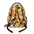 thumbnail image 2 of Xoenoiee Bee Honeycomb Moon Daisy Pattern Kids School Backpack Casual Travel Daypack Lightweight Schoolbag Backpack Bookbag for Teens Girls Middle School Laptop Backpack with Zipper Pocket, 2 of 7