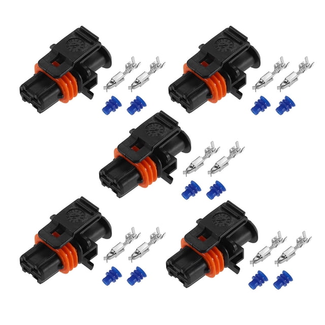 Kenally Inyector diésel precableado hembra de plástico para coche, enchufe de inyector diésel para riel común automotriz, 5 uds. Vehículos, repuestos y accesorios Mis