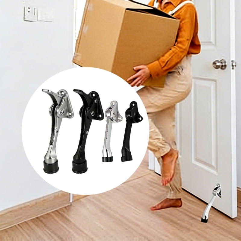 Durability Metal Door Stop Commercial Grade Foot Operated Door Stoppers for Noises Reduction and Wall Protecting