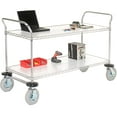 thumbnail image 2 of Nexel Industries 2136N2C 21 x 36 x 2 in. Shelf Utility Cart-Pneumatic Caster- Chrome, 2 of 3
