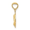 thumbnail image 2 of FB Jewels 14K Yellow Gold & Rhodium Polished & D/C Sagrado Corazon Circle Pendant, 2 of 4