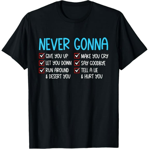 Never Gonna Funny Valentines Day Give You Up Matching Couple T-Shirt
