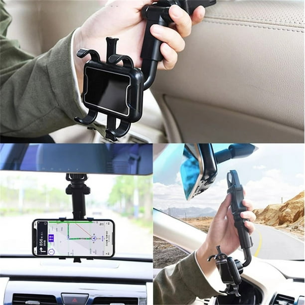 Soporte para teléfono de coche, soporte para teléfono, soporte para espejo retrovisor de coche, soporte para teléfono inteligente para asiento trasero de coche, soporte para espejo retrovisor