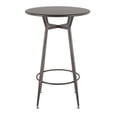 thumbnail image 5 of Clara Industrial Round Bar Table in Antique Metal by LumiSource, 5 of 7
