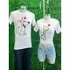 thumbnail image 1 of Playera Duo Parejas 2 Piezas Estampado de Perrito y Hueso Color Blanco Talla Chica Marca Emil SaEs, 1 of 4