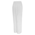 thumbnail image 4 of Prolriy Work Pants Women Wide Leg Pants Woman Tailored Pants Casual High Waist Suit Pants Business Casual Pants for Women White M, 4 of 4
