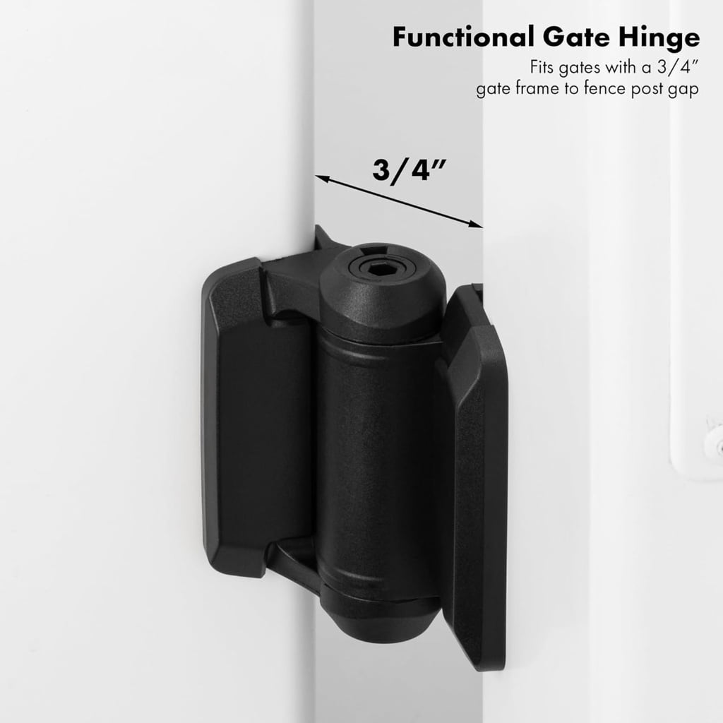 YIEMEEN 2Pcs Auto Closing Gate Hinge Hardware Heavy Duty Weatherproof Gate Hinges for Auto Closing Metal, Wood Gates Enduring