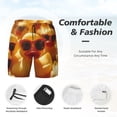 thumbnail image 2 of Kdxio Sunglasses Yellow Duck Print Men's Swim Trunks with Compression Liner 7 Inch Inseam Quick Dry Swim Shorts, 2 of 5