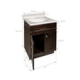 thumbnail image 5 of Design House Brookings 25" x 22" Ready to Assemble Shaker 2-Door Bath Vanity with Cultured Marble 4" Centerset Top, Espresso/Ivory Swirl, 5 of 23