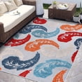 thumbnail image 7 of BNM Modern Bohemian Feather Indoor Outdoor Area Rug, 8' x 10', Multicolor, 7 of 7