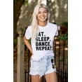 thumbnail image 3 of Eat Sleep Dance Repeat Dancer Lifestyle Women's Graphic T Shirt Tees Brisco Brands S, 3 of 5