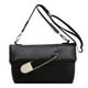 thumbnail image 1 of Nuevo bolso de mensajero Joker Tide plegable de cuero PU con broche grande, bolso pequeño debajo del brazo de gran capacidad, negro, 1 of 5