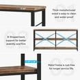 thumbnail image 3 of Tribesigns 55 inch Sofa Table, 3 Shelves Console Table TV Stand with Storage Shelves for Hallyway, Living Room, Black, 3 of 4