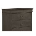 thumbnail image 4 of Miekor Furniture Classic Louis Philippe Style Stained Gray Finish Chest of 5x Drawers Traditional Design Bedroom Furniture W5U393, 4 of 8