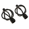 thumbnail image 1 of Abbracc Paire Décorative Supports de Tringle à Rideau Type 4 - Type 4 - Noir, 1 of 7