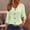 Green, variant on Women's Tops Button Down 3/4 Sleeve Henley V Neck Shirts Loose Fit Summer Beach Casual Blouse Yellow