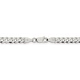 thumbnail image 3 of 925 Sterling Silver 5mm Curb Chain Bracelet Beveled, 3 of 8
