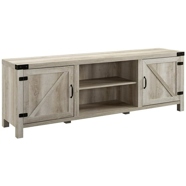 70" Modern Farmhouse TV Stand White Oak
