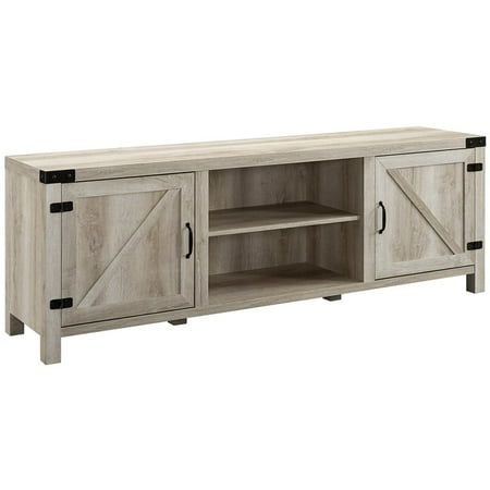 70" Modern Farmhouse TV Stand - White Oak
