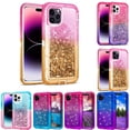 thumbnail image 2 of For Apple iPhone 14/13/12/11  Shockproof Glitter Liquid Defender Women Girls Case Cover, 2 of 12