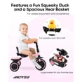thumbnail image 3 of Triciclo para niños de 18 meses a 5 años con asa de empuje extraíble, triciclos para niños de 3 a 5 años, ideal para familias en movimiento, triciclo para niños pequeños con asiento ajustable fácil de, 3 of 5