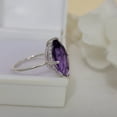 thumbnail image 2 of Natural Purple Amethyst Marquise Cut Solitaire Engagement Ring 925 Sterling Silver Dainty Promised Ring - Gift for her - Anniversary Ring, 2 of 8