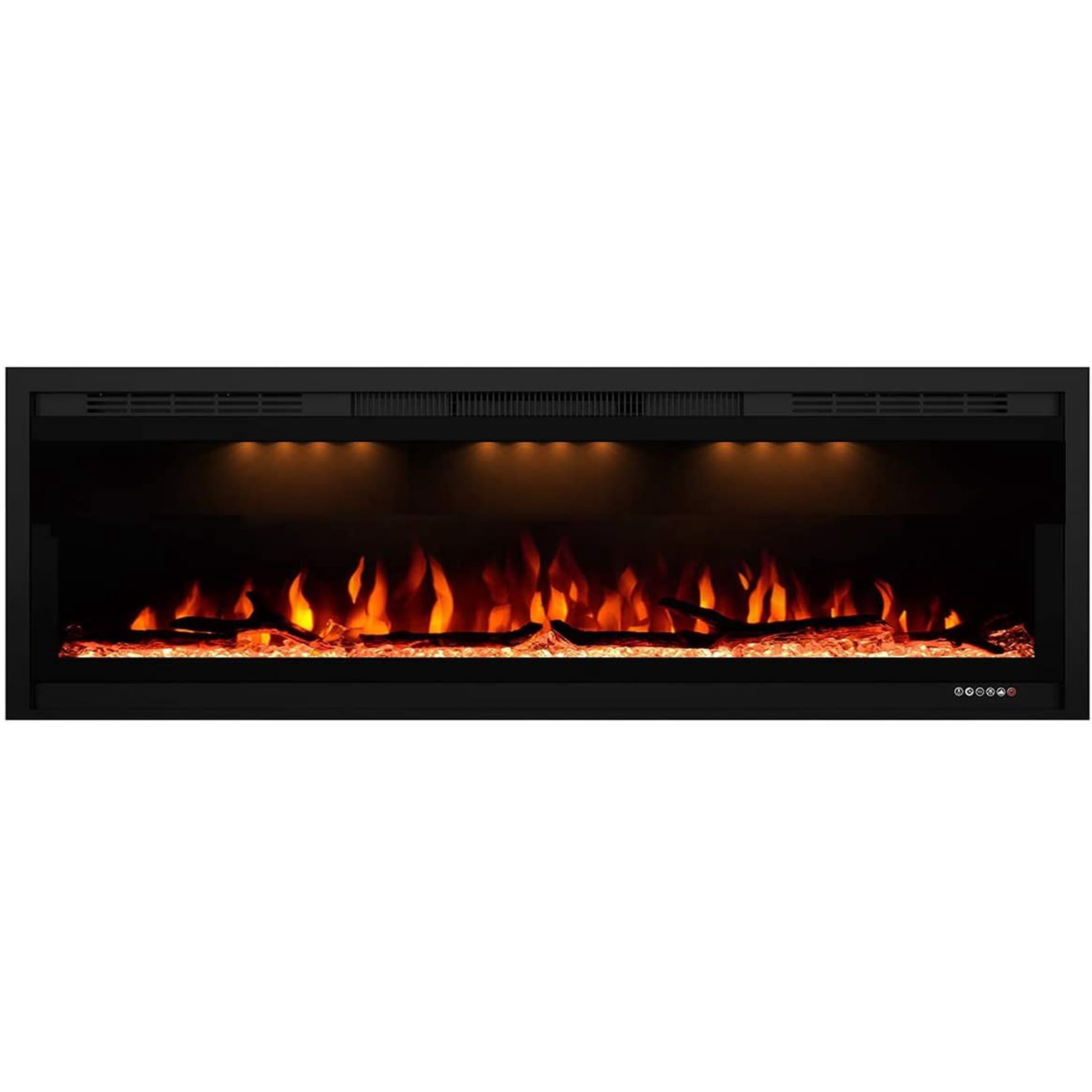 Electric Fireplace, 74 Fireplace, Recessed and Wall Mounted Fireplaces for  Living Room with Remote, Overheating Protection, Logset and Crystal, Touch  Screen, 1500W/750W, Black | Walmart Canada