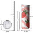 thumbnail image 5 of Strawberry Coffee Tumbler with Lid Straw Rust Resistant Travel Cups Decorative 20 oz Tumbler for Spring Summer Camping Outdoor, 5 of 7