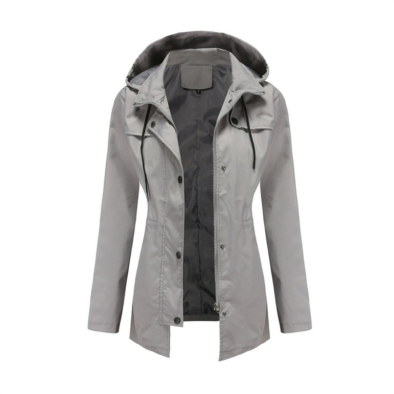 ASEIDFNSA Petite Coats for Women Petite Length Jacket Women Under Women Waterproof Lightweight Rain Jacket Active Outdoor Hooded Raincoat Walmart